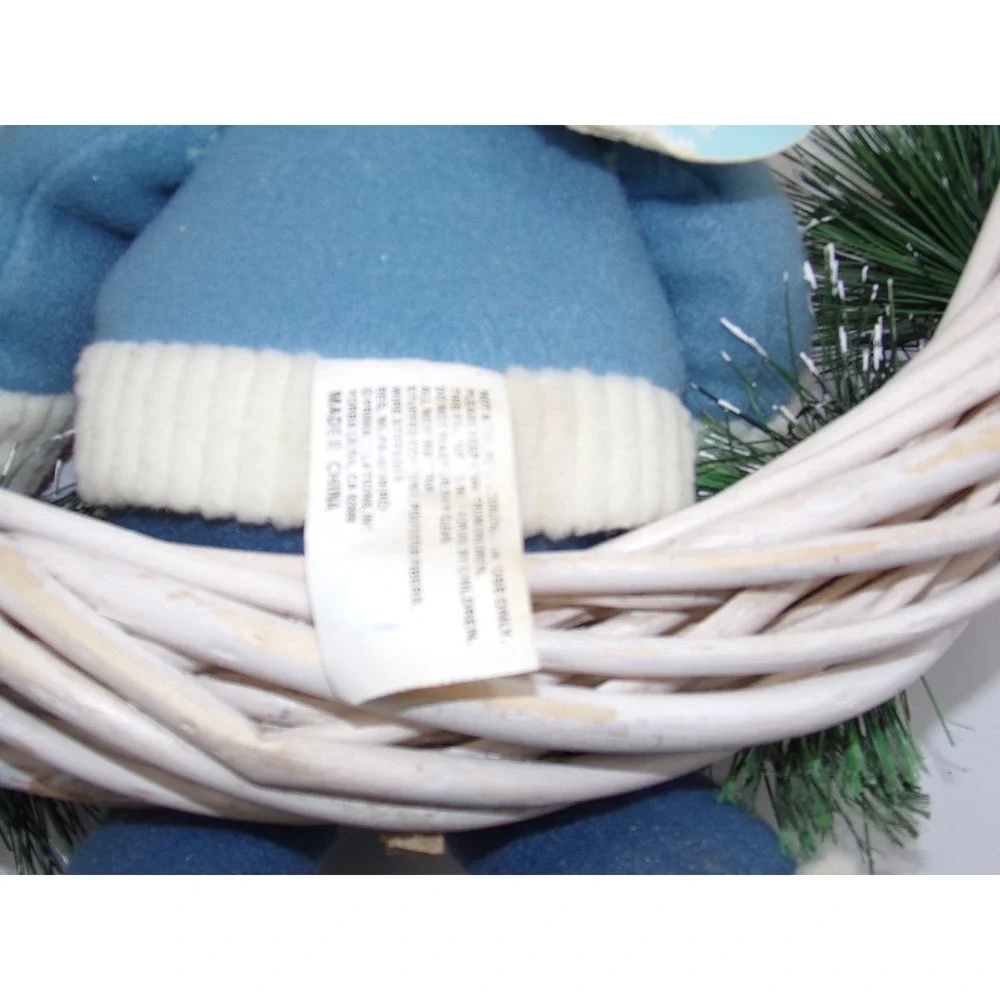 Welcome Santa wood wreaths for inside or outside use Blue